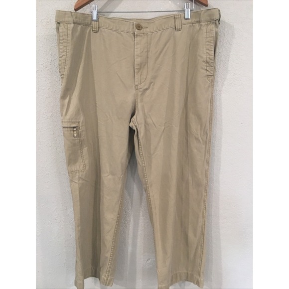 Dockers D3 Classic Men 42x30 Pant Beige Cargo‎ 100% Cotton Slider Waist Workwear - Picture 1 of 16
